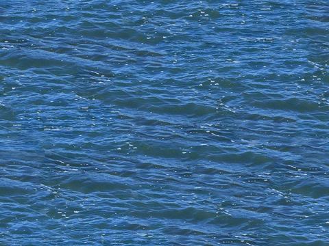  无缝蓝色水波纹水面游泳池水池浪花海浪纹理 