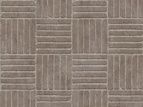  无缝拼花水泥地砖人行道路地面广场铺贴 