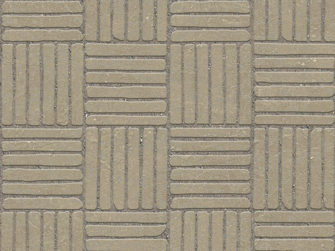  无缝拼花水泥地砖人行道路地面广场铺贴 