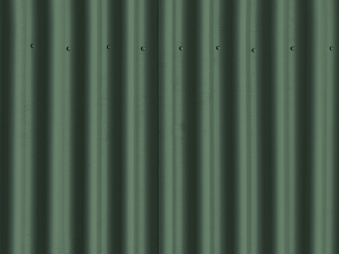  无缝绿色建筑屋顶彩钢金属铁皮波浪瓦片 