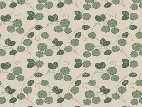  无缝绿色欧式田园风格碎花花纹图案壁纸壁布墙布 