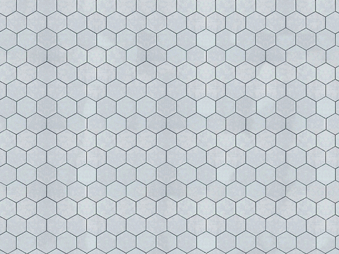  无缝六角形石材拼花地砖人行道路地面广场铺贴 