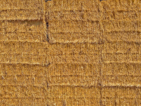  无缝干枯干草稻草茅草屋顶墙面 