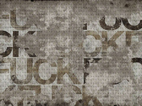  现代做旧涂鸦水泥墙面壁纸墙纸 