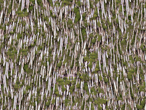  无缝干枯干草稻草茅草屋顶墙面 