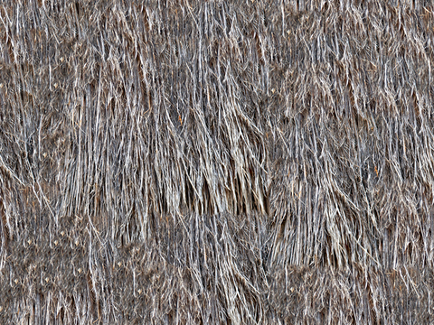  无缝干枯干草稻草茅草屋顶墙面 