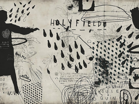  现代做旧涂鸦水泥墙面壁纸墙纸 