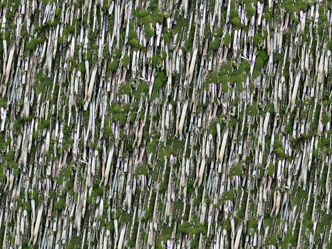  无缝干枯干草稻草茅草屋顶墙面 