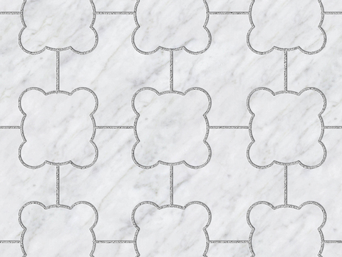  无缝花岗岩石材拼花地砖人行道路地面广场铺贴 