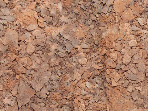  无缝黄色砾石碎石岩石山体地面路面 