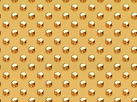  无缝金色圆点不锈钢金属板铝板 