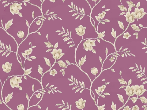  无缝欧式田园花纹图案壁纸壁布墙纸墙布 