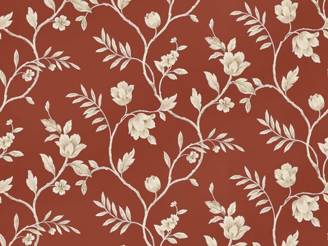  无缝欧式田园花纹图案壁纸壁布墙纸墙布 