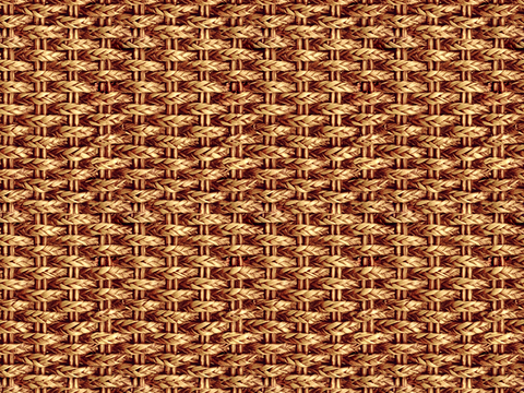  无缝黄色藤条藤编竹编编织材质 