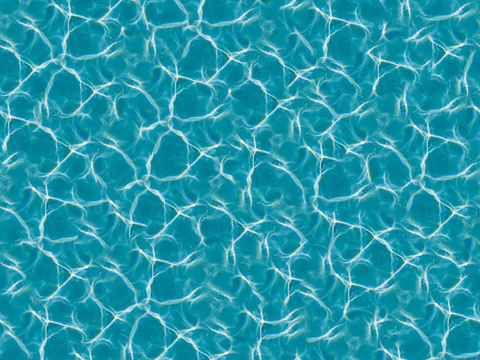  无缝蓝色游泳池水波纹水面水池墙面纹理 