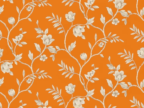  无缝欧式田园花纹图案壁纸壁布墙纸墙布 