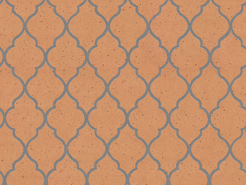  无缝黄色水泥拼花地砖人行道路地面广场铺贴 