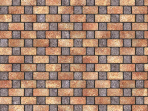  无缝花岗岩石材几何拼花地砖人行道路地面广场砖 