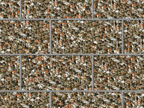  无缝鹅软石拼花地砖人行道路地面广场铺贴 