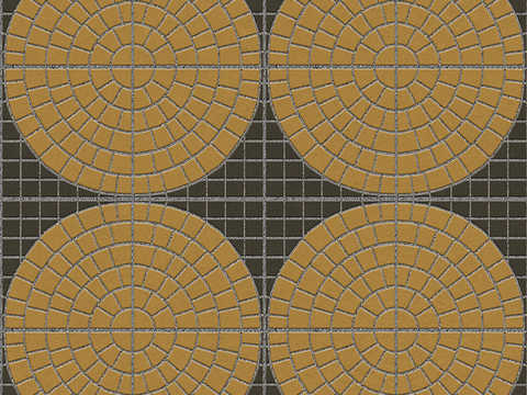  无缝鹅软石拼花地砖人行道路地面广场铺贴 