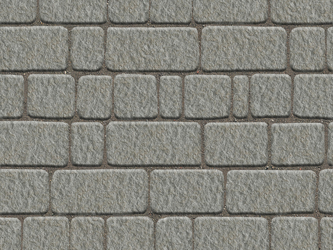  无缝灰色方形拼花地砖人行道路地面街道广场铺贴 