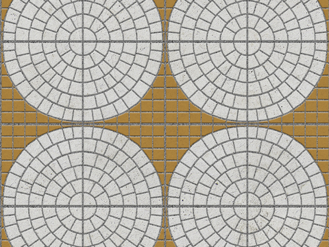  无缝鹅软石拼花地砖人行道路地面广场铺贴 