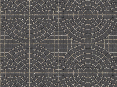  无缝鹅软石拼花地砖人行道路地面广场铺贴 