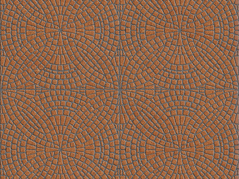  无缝鹅软石拼花地砖人行道路地面广场铺贴 