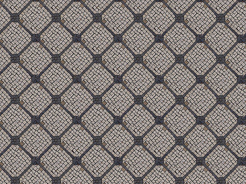  无缝鹅软石拼花地砖人行道路地面广场铺贴 