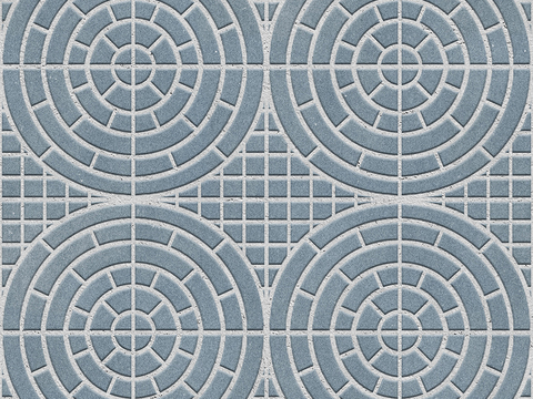  无缝鹅软石拼花地砖人行道路地面广场铺贴 