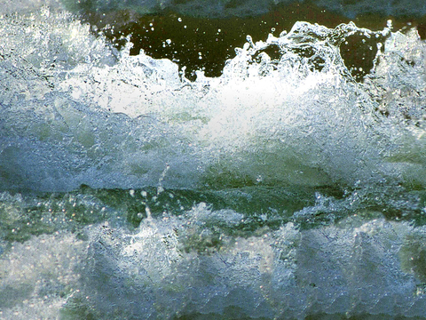  无缝白色水波纹水面水池浪花海浪纹理 