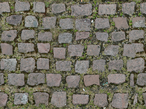  无缝灰色方形拼花地砖人行道路地面街道广场铺贴 