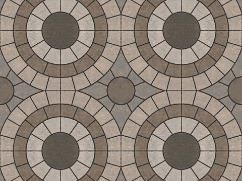  无缝灰色水泥拼花地砖广场砖人行道路地面 