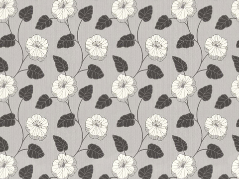  无缝灰色欧式田园风格碎花花纹图案壁纸壁布墙布 