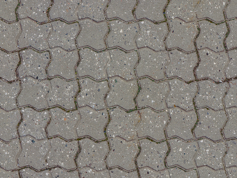  无缝灰色拼花水泥地砖人行道路地面广场铺贴 