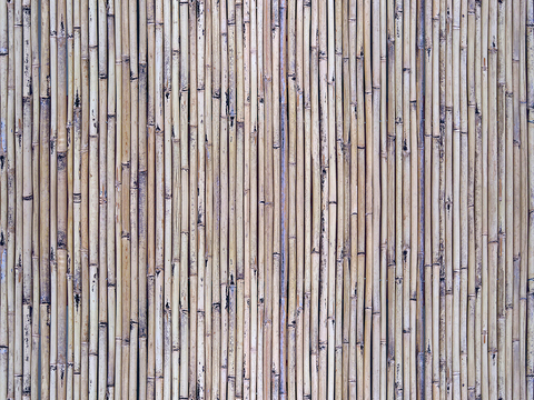  无缝灰色做旧竹竿竹子栅栏 