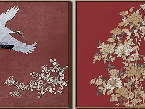  新中式花鸟装饰画 