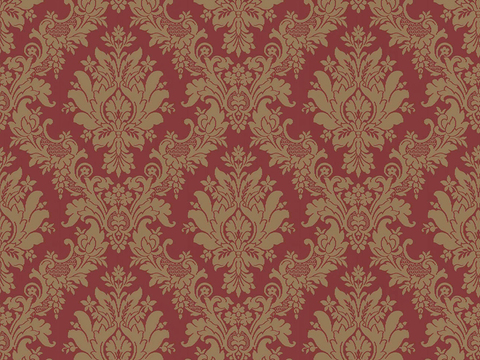  无缝红色欧式法式古典花纹壁纸壁布墙布 