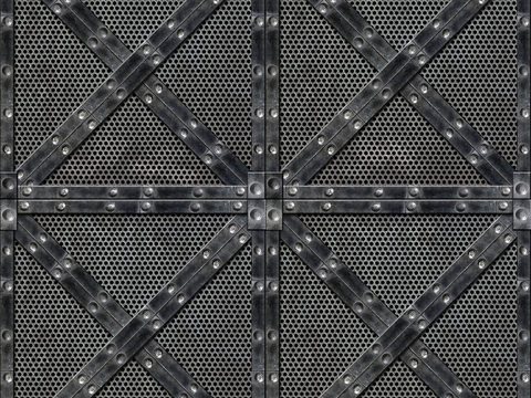  无缝灰色镂空金属网格编织网 