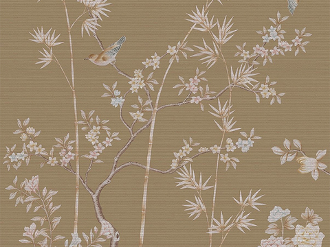  新中式花鸟植物装饰画 