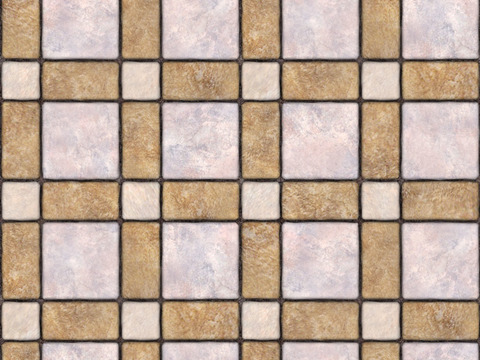  无缝花岗岩石材几何拼花地砖人行道路地面广场砖 