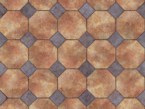  无缝花岗岩石材几何拼花地砖人行道路地面广场砖 