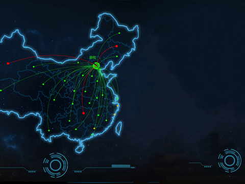  现代科技地图电子屏幕 