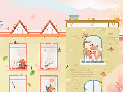  儿童卡通墙布墙纸 