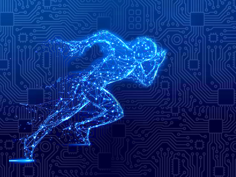  现代奔跑科技电子屏幕 