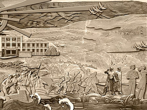  现代校史馆浮雕 