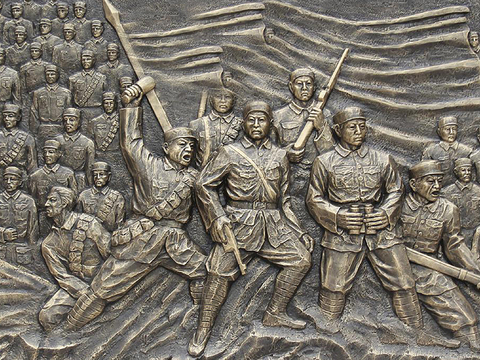  现代革命军人浮雕 