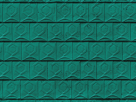  无缝建筑屋顶彩钢金属铁皮波浪瓦片 