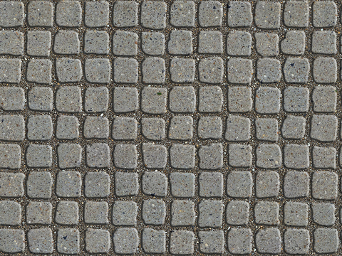  无缝灰色方形拼花地砖人行道路地面街道广场铺贴 