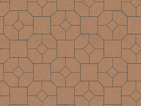  无缝花岗岩石材几何拼花地砖人行道路地面广场铺贴 